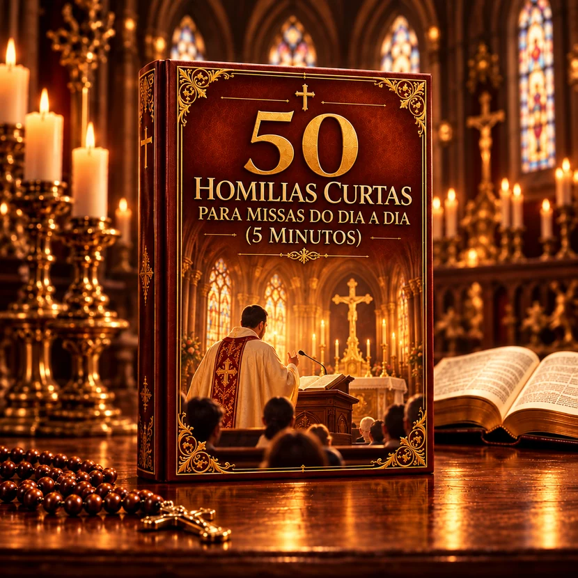 Capa de 50 Homilias Curtas para Missas do Dia a Dia